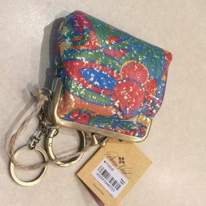 Patricia Nash coin purse keychain.